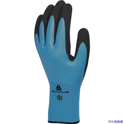 ■デルタプラス THRYM VV736/ 防水ニトリルコートすべり止め手袋(防寒タイプ) Lサイズ D0049L(3446822)[..