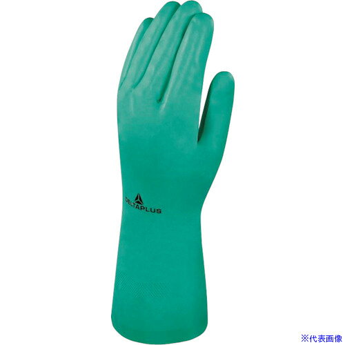 ■デルタプラス NITREX VE801/ 洗えるニトリルゴム耐油耐化手袋 緑色 Mサイズ D0041M(3456999)[送料別途お見積り][法人限定][外直送]
