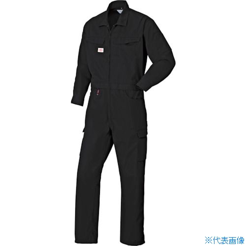 ■AUTO-BI 腰割れつなぎ服6950-006ブラック-L 6950006L(3491090)