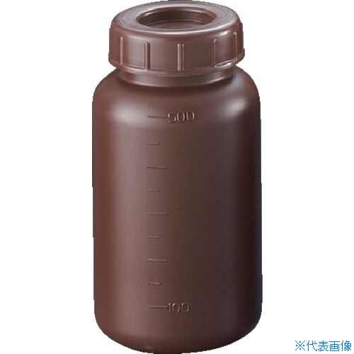 ■サンプラ PE広口遮光瓶 500ml (100個入) 02912C(3540910)
