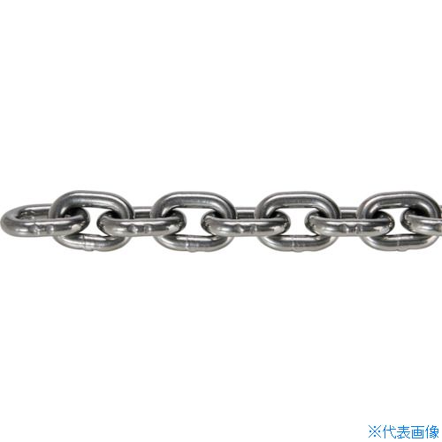 ■TRUSCO JIS F2106第一種規格相当 ショートリンクチェーン スチール 磨き 線径6mm×長さ27.1M〜28.0M TIC6SHM28C(3553174)[送料別途見積り][法人・事業所限定][直送]