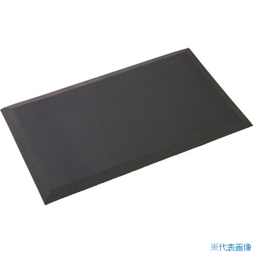 ■緑十字 疲労軽減マット AFM-4575BK 黒 450×750mm 345008(3561170)