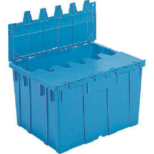 ■サンコー フタ一体型ネスティングコンテナー 212000 サンクレット#120ブルー SKS120BL(3562751)[送料..