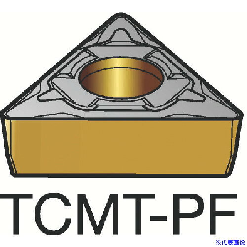 オレンジブック トラスコ中山　TRUSCOSANDVIK コロターン107 旋削用ポジチップ(120) 1515 〔品番:TCMT090202PF〕[ 注番:3586227]特長●優れた加工面粗さやシャープな切れ刃が必要な場合に最適です。●耐衝撃性に優れているため軽切削断続加工向けです。用途●一般旋削鋼加工用。●低炭素鋼から低合金鋼の仕上用、中低切削速度ではねばい合金鋼用。仕様●適合被削材：PM●チップ形状：三角形●切刃有効長LE(mm)：9.17●内接円IC(mm)：5.55625●厚さS(mm)：2.38125●コーナ半径RE(mm)：0.2●穴径D1(mm)：2.5●主逃げ角AN(°)：7●コーティング：TiCN+Al2O3+TiN●加工タイプ：Finishing仕様2●薄いCVDコーティングと超微粒子母材の超硬材種材質/仕上●サーメットセット内容/付属品注意原産国（名称）スウェーデンJANコード本体質量1.1gオレンジブック トラスコ中山　TRUSCOSANDVIK コロターン107 旋削用ポジチップ(120) 1515 〔品番:TCMT090202PF〕[注番:3586227][本体質量：1.1g]《包装時基本サイズ：95×39×11》〔包装時質量：23g〕分類》切削工具》旋削・フライス加工工具》刃先交換式工具☆納期情報：メーカー取り寄品（弊社より発送）