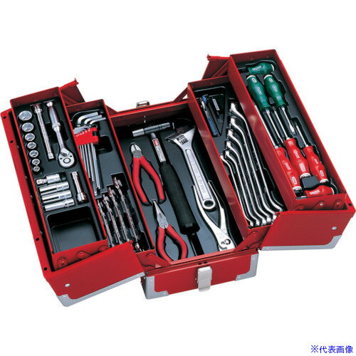 ■TONE 整備用工具セット ツールセット 差込角9.5mm 56点セット マットブラック TSA3309BK(3596711)