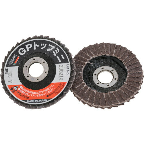 ■TRUSCO GPトップミニ Φ50X穴径10.0mm #80 (5枚入) GP5010A80(3609693)