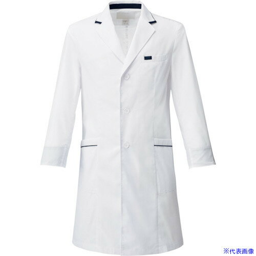 ■フォーク メンズシングルコート ホワイト LL 1539SP1LL(3615551)[送料別途見積り][法人・事業所限定][掲外取寄]