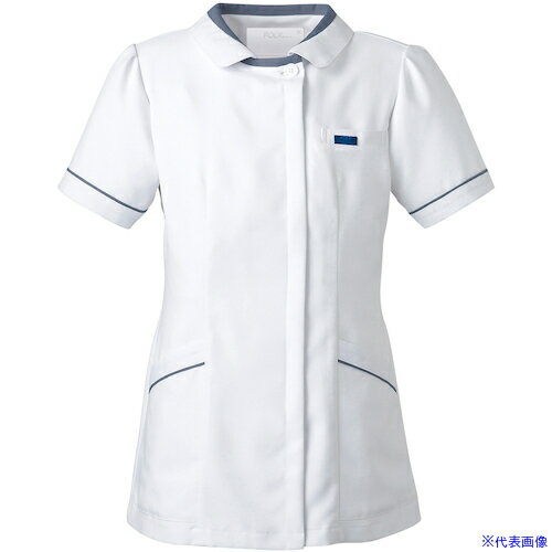 ■FOLK チュニック ホワイト×グレー 4L 2015EW54L(3615567)[送料別途お見積り][法人限定][掲外取寄]