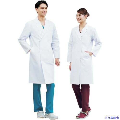 オレンジブック トラスコ中山　TRUSCOFOLK メンズ診察衣ダブル ホワイト 4L 〔品番:1531PO14L〕[ 注番:3616254]特長●イージーケアのポリエステルと肌触りの良い綿を使用。ベーシックでオーソドックスなデザインのドク...