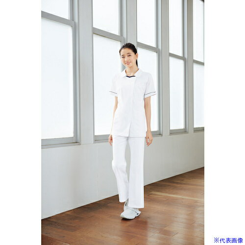 ■FOLK チュニック ホワイ×ネイビー LL 2013CR1LL(3616295)[送料別途お見積り][法人限定][掲外取寄]