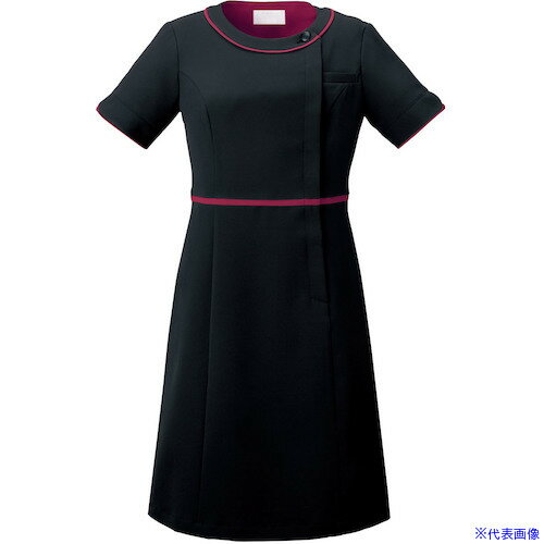 ■FOLK ワンピース ブラックxガーネ EL 3019SC9EL(3618721)[送料別途お見積り][法人限定][掲外取寄]