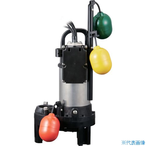 オレンジブック トラスコ中山　TRUSCOツルミ 樹脂製汚物用水中ハイスピンポンプ 50HZ 口径50mm 単相100V 〔品番:50PUW2.4S50HZ〕[ 注番:3618833]特長●汚物が通過しやすいハイスピン（渦流）形羽根車を採用しています。●異物通過径が大きいので多様な異物を含んだ液に対応できます。用途●浄化槽の原水移送用。●汚物槽・厨房の排水用。●一般雑排水の排水用。仕様●吐出量(L/min)：150●全揚程(m)：6.5●周波数(Hz)：50●口径(mm)：50●電源(V)：単相100●電流(A)：7.3●出力(kW)：0.4●全幅(mm)：236●全長(mm)：173●全高(mm)：374●異物通過径(mm)：35●使用可能水質：汚水・雑排水・異物を含む液●電源コード長さ(m)：6仕様2●自動交互運転形●自動形と自動交互形を組み合わせた自動交互連動運転材質/仕上●羽根車：樹脂（ガラス繊維入り）●ポンプケーシング：樹脂（ガラス繊維入り）●軸封（メカニカルシール）：SiCセット内容/付属品●キャブタイヤケーブル●特殊ねじ込み相フランジ●地上銘板注意●着脱装置仕様もご用意しております。原産国（名称）日本JANコード本体質量7.8kgオレンジブック トラスコ中山　TRUSCOツルミ 樹脂製汚物用水中ハイスピンポンプ 50HZ 口径50mm 単相100V 〔品番:50PUW2.4S50HZ〕[注番:3618833][本体質量：7.8kg]分類》工事・照明用品》ポンプ》水中ポンプ☆納期情報：メーカー直送品【法人限定＝会社名ご記入お願い致します。】