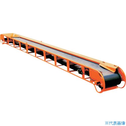 ■ワダチコンベヤ SA35型 トラフスカート一体・舟底型 ベルト幅350MM 機長7M SA35M1.0KW7M(3628747)[送..