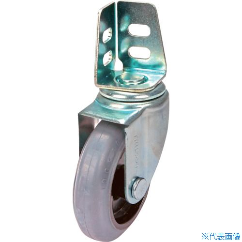 ■TRUSCO アングル式グレーゴムキャスター 自在 Φ100 TYSA100NRPG(3629102)