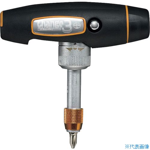 ■ベストツール BEST 3WAYラチェットドライバー チェンジスリー 黄 CR304590Y(3633844)(4)