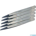 ■TRUSCO まとめ買い ESDチップピンセット 先平型 先端幅1.5mm 5本入り EP1.5M5(3638334)