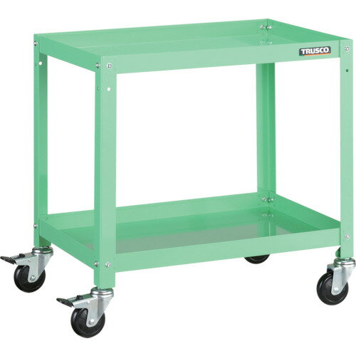 ■TRUSCO ツールワゴン ラビットワゴン 600X400 ゴム車輪 ヤンググリーン RBW662YG(3663213)
