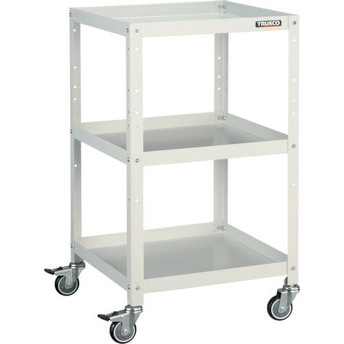 ■TRUSCO ツールワゴン ラビットワゴン 500X500 ウレタン車輪 ホワイト RBW953UW(3663655)