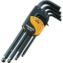 ■TRUSCO ボールポイント六角棒レンチセット 標準タイプ 9本組 TBR9S(3668827)