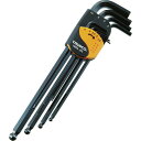 ■TRUSCO ボールポイント六角棒レンチセット ロングタイプ 9本組 TBRL9S(3668843)