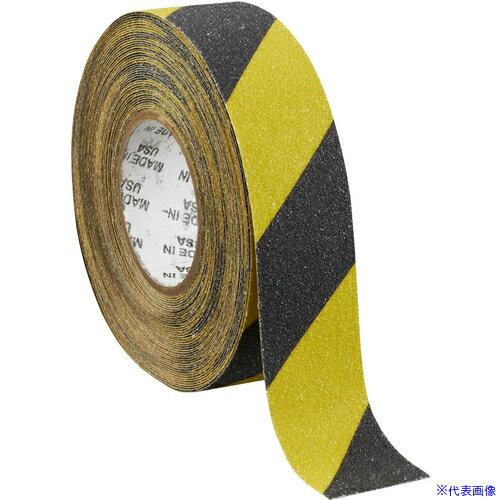 ■IWATA 屋内用ラインテープ ラインプロ すべり止め(黄/黒)100×18M LPU318-3(3680714)[法人限定][外直送..