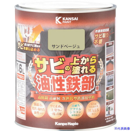 ■KANSAI 油性鉄部用S サンドベージュ 1.6L 00357640471016(3684196)