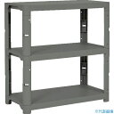 ■TRUSCO プラ棚 高さ943-3段タイプ コーナーキャップ4個付 アーセナルグレー TPT3343CDG(3685897)