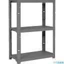 ■TRUSCO プラ棚 高さ1229-3段タイプ コーナーキャップ4個付 アーセナルグレー TPT4343CDG(3685901)