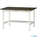 ■ヤマテック LABシリーズ実験用ラボテーブル 固定式 半面棚板付 指紋レスメラミン天板 W1200×D750×H740 ブラウン/シルキーホワイト SLM12...