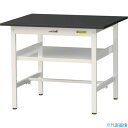■ヤマテック LABシリーズ実験用ラボテーブル 固定式 中間棚付 ケミテクト天板 W900×D750×H740 ブラック/シルキーホワイト SLK975FBKW...