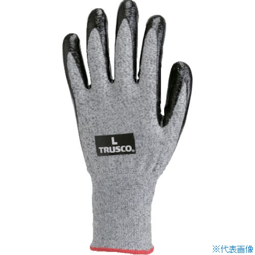 オレンジブック トラスコ中山　TRUSCOTRUSCO 耐切創片手手袋 NBR #5 L 左用 〔品番:TCRG5NBRLL〕[ 注番:3692615]特長●ニトリルゴムをコーティングすることですべり止め効果、耐油・耐摩耗性に優れています。●アラミド繊維と比較し、耐候性があります。●超高強度ポリエチレン長繊維にガラス繊維を織り込むことでさらに強度を持たせ、EN388に準拠した試験でカットレベル5を実現した薄手の手袋です。用途●鉄鋼・機械・プレスなどの切創の危険がある作業。仕様●色：グレー●サイズ：L●全長(cm)：23.5●手のひら周り(cm)：18.5●中指長さ(cm)：8.0●厚さ(mm)：1.4●ゲージ数：13●EN388 2016規格：4X43C●EN388 2003規格：4543●タイプ：左手●リストカラー：レッド●すべり止め：あり●耐切創レベル：XC●タイプ：左手仕様2●13ゲージ編●2.5本編●EN388規格：耐摩耗レベル4、耐切創レベル5、耐引裂レベル4、耐突刺レベル3材質/仕上●繊維部:超高強度ポリエチレン繊維、ポリウレタン繊維、ガラス繊維●すべり止め部:ニトリルゴム(NBR)セット内容/付属品注意●提供不可：chemSHERPA、SDS、ミルシート原産国（名称）中国JANコード4550414109456本体質量42gオレンジブック トラスコ中山　TRUSCOTRUSCO 耐切創片手手袋 NBR #5 L 左用 〔品番:TCRG5NBRLL〕[注番:3692615][本体質量：42g]《包装時基本サイズ：250×130×5》〔包装時質量：42g〕分類》保護具》作業手袋》耐切創手袋☆納期情報：仕入れ先通常在庫品 (欠品の場合有り)