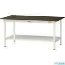 ■ヤマテック LABシリーズ実験用ラボテーブル 固定式 全面棚板付 指紋レスメラミン天板 W1500×D750×H740 ブラウン/シルキーホワイト SLM15...