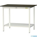 ■ヤマテック LABシリーズ実験用ラボテーブル 固定式 全面棚板付 指紋レスメラミン天板 W1200×D750×H950 ブラウン/シルキーホワイト SLMH1...