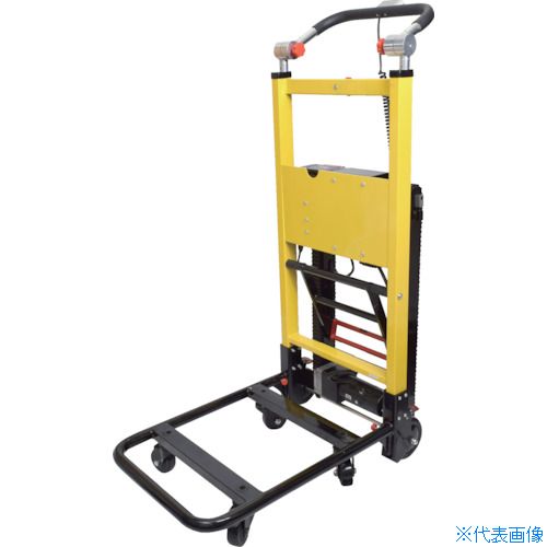 オレンジブック トラスコ中山　TRUSCOサンコー 電動階段のぼれる台車ハンドル可変タイプ 〔品番:ELECTRL4〕[ 注番:3693918]特長●階段をボタンひとつで昇降が可能です。仕様●均等荷重(kg)：160●長さ(mm)：770●幅(mm)：515●高さ(mm)：1340●ハンドル高さ(mm)：1310〜1850●荷台寸法(mm)幅×長さ×高さ：460×600×900●荷台寸法(mm)幅×長さ：460×600仕様2●荷台サイズ：幅460×奥行き600×高さ900(mm)●ハンドルポール：伸縮：4段階調節（最大805mm延長）　角度：最大180度調整●最大階段角度：30〜35度●昇降速度上昇時：約28段 8.6m/分●昇降速度下降時：約28段 8.6m/分●モーター/出力：24V 120W●定格電圧：24V●定格電流：10A●充電時間：約6〜7時間●連続使用時間:約80分（80kgの荷物を載せた場合）材質/仕上セット内容/付属品注意原産国（名称）中国JANコード4562331784432本体質量34.8kgオレンジブック トラスコ中山　TRUSCOサンコー 電動階段のぼれる台車ハンドル可変タイプ 〔品番:ELECTRL4〕[注番:3693918][本体質量：34.8kg]《包装時基本サイズ：580×1100×290》〔包装時質量：34800g〕分類》搬送機器》運搬車輌機器》動力式運搬車☆納期情報：仕入れ先通常在庫品 (欠品の場合有り)