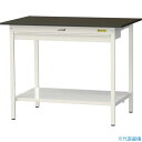 ■ヤマテック LABシリーズ実験用ラボテーブル 固定式 ワイド引き出し・全面棚板付 指紋レスメラミン天板 W1200×D750×H950 ブラウン/シルキーホワ...