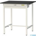 ■ヤマテック LABシリーズ実験用ラボテーブル 固定式 ワイド引き出し付 ケミテクト天板 W900×D750×H950 ブラック/シルキーホワイト SLKH97...