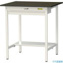 ■ヤマテック LABシリーズ実験用ラボテーブル 固定式 ワイド引き出し・半面棚板付 指紋レスメラミン天板 W900×D750×H950 ブラウン/シルキーホワイ...