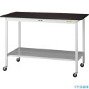 ■ヤマテック LABシリーズ実験用ラボテーブル 移動式 全面棚板付 指紋レスメラミン天板 W1500×D750×H1035 ブラウン/シルキーホワイト SLMH...