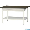 ■ヤマテック LABシリーズ実験用ラボテーブル 固定式 ワイド引き出し・全面棚板付 指紋レスメラミン天板 W1200×D750×H740 ブラウン/シルキーホワ...