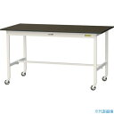 ■ヤマテック LABシリーズ実験用ラボテーブル 移動式 指紋レスメラミン天板 W1500×D750×H825 ブラウン/シルキーホワイト SLMC1575BRW...