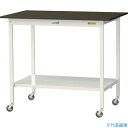 ■ヤマテック LABシリーズ実験用ラボテーブル 移動式 全面棚板付 指紋レスメラミン天板 W1200×D750×H1035 ブラウン/シルキーホワイト SLMH...