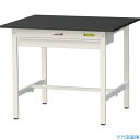 ■ヤマテック LABシリーズ実験用ラボテーブル 固定式 ワイド引き出し付 ケミテクト天板 W900×D750×H740 ブラック/シルキーホワイト SLK975...