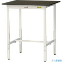 ■ヤマテック LABシリーズ実験用ラボテーブル 高さ調整タイプ 指紋レスメラミン天板 W900×D750×H900〜1200 ブラウン/シルキーホワイト SLM...