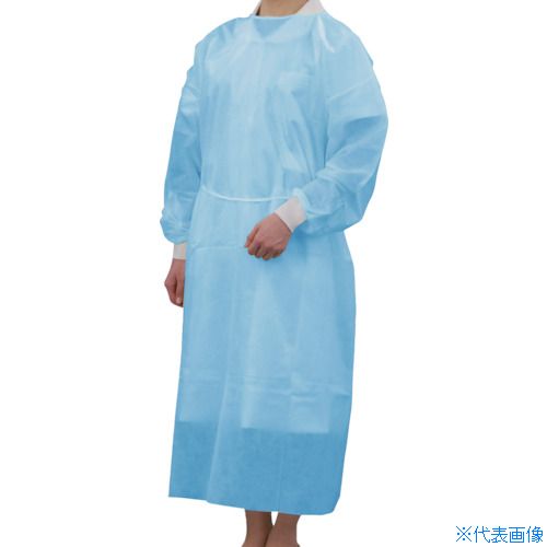 ■竹虎 フェルラックNo.40(アイソレーションガウンフリー) ブルー 1枚×100袋 076420(3695856)