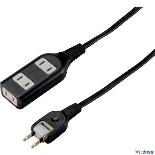 ■YAZAWA 耐トラ付タップ3個口10mブラック Y02S3010BK(3696619)