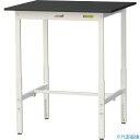 ■ヤマテック LABシリーズ実験用ラボテーブル 高さ調整タイプ ケミテクト天板 W900×D750×H900〜1200 ブラック/シルキーホワイト SLKAH9...