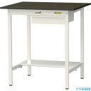 ■ヤマテック LABシリーズ実験用ラボテーブル 固定式 キャビネット・半面棚板付 指紋レスメラミン天板 W900×D750×H950 ブラウン/シルキーホワイト...