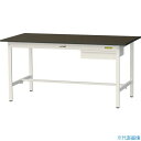 ■ヤマテック LABシリーズ実験用ラボテーブル 固定式 キャビネット付 指紋レスメラミン天板 W1500×D750×H740 ブラウン/シルキーホワイト SLM...