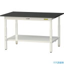 ■ヤマテック LABシリーズ実験用ラボテーブル 高さ調整タイプ 全面棚板付 ケミテクト天板 W1200×D750×H600〜900 ブラック/シルキーホワイト ...