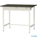 ■ヤマテック LABシリーズ実験用ラボテーブル 固定式 ワイド引き出し付 指紋レスメラミン天板 W1200×D750×H950 ブラウン/シルキーホワイト SL...